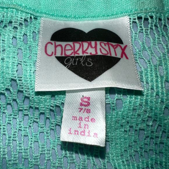 Cherrystix Girls Maxi Sleeveless Sundress Teal Purple Geo Print Small 7 8 - Picture 5 of 7